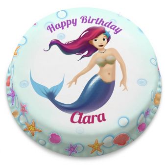 Mermaid Emoji Birthday Cake