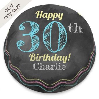 Any Age Chalkboard Number Cake