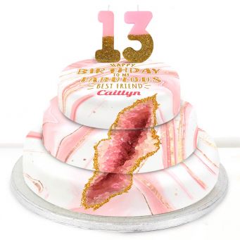 13th Birthday Pink Foil Cake 