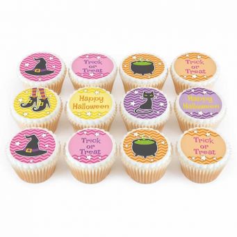 12 Colourful Witch Cupcakes
