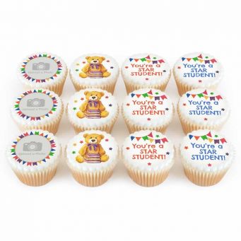 12 School Bear Cupcakes