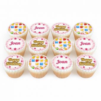 12 Candy Game Cupcakes
