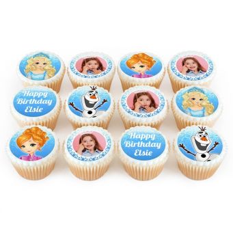 12 Frozen Themed Cupcakes