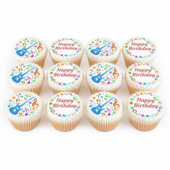 12 Musical Birthday Cupcakes