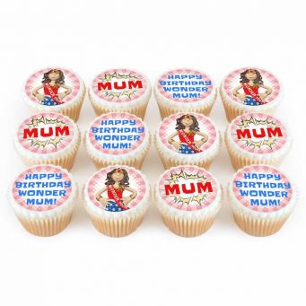 12 Superhero Mum Cupcakes