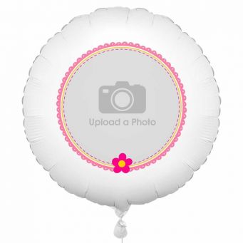 Pink Flowers Photo Balloon
