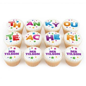 12 Thank You Teacher Cupcakes