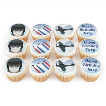 12 Pilot Photo Cupcakes