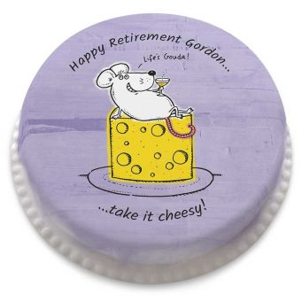 Take It Cheesy Retirement Cake