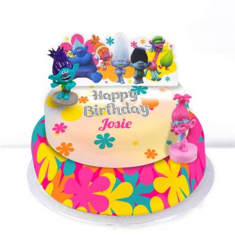 Colourful Trolls Cake