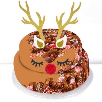 Reindeer Tiered Cake