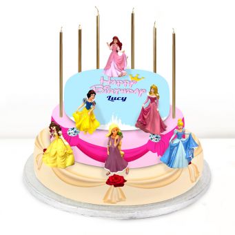 Disney Princesses Themed Tiered Cake