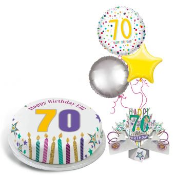 70th Rainbow Dots Gift Set