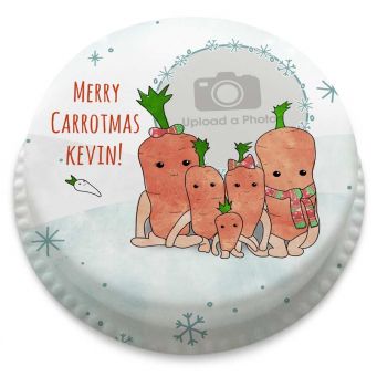 Happy Carrotmas Photo Cake