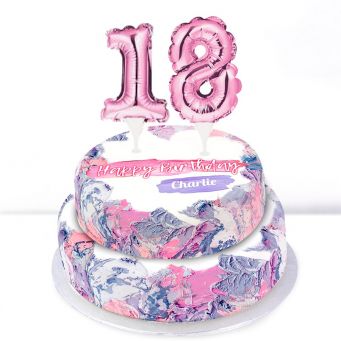 18th Birthday Ombre Cake