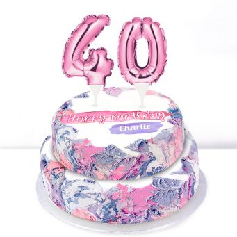 40th Birthday Ombre Cake