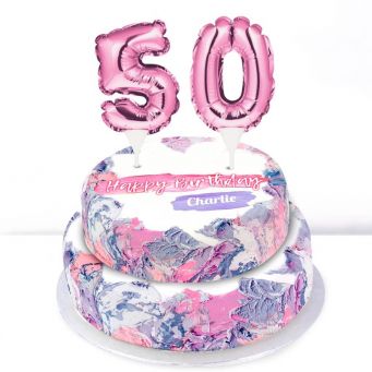 50th Birthday Ombre Cake