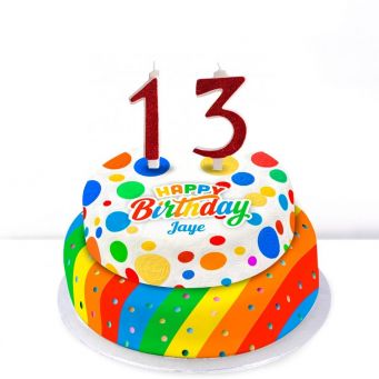 13th Birthday Polka Dot Cake