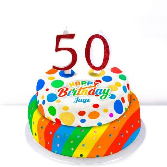 50th Birthday Polka Dot Cake