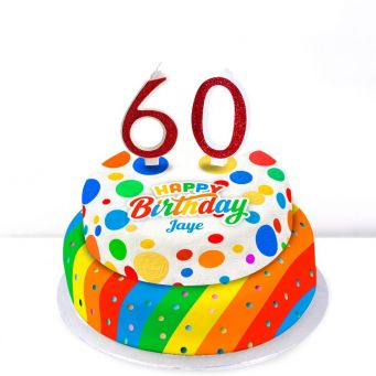 60th Birthday Polka Dot Cake