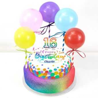 16th Birthday Balloons Cake