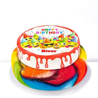 Emoji Birthday Cake