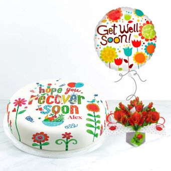 Get Well Roses Gift Set