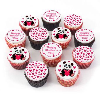 12 Panda Mum Cupcakes