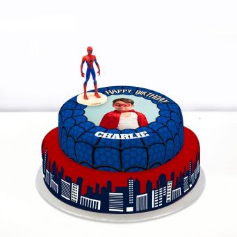 Spiderman Tiered Cake