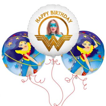 Wonder Woman Balloon Bouquet