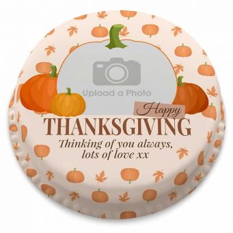 Thanksgiving Photo Pumpkin Cake
