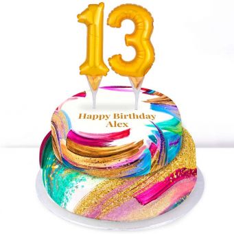 13th Birthday Paint Cake