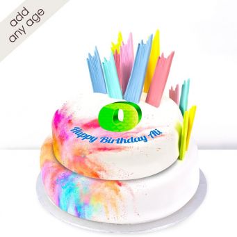Any Age Paint Explosion Cake