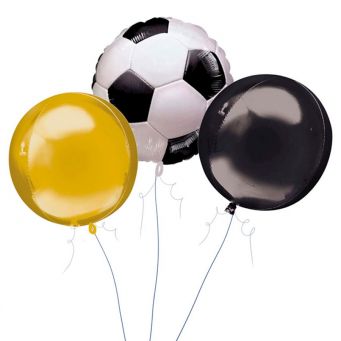 Black and Gold Football Balloon Bouquet