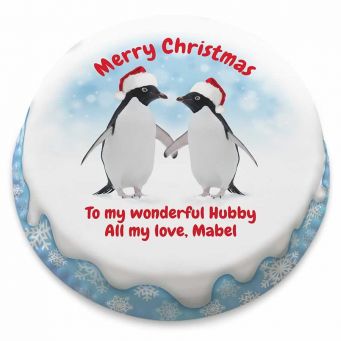 Seasonal Penguins Cake
