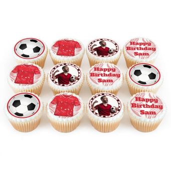 12 Liverpool FC Themed Cupcakes
