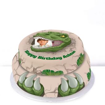 Tiered T-Rex Cake