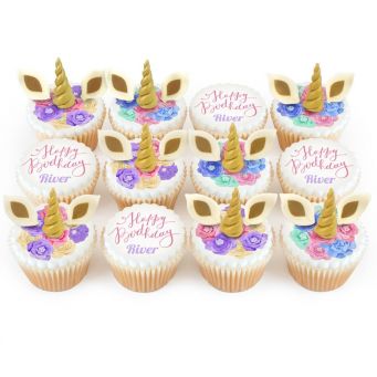 12 Unicorn Cupcakes