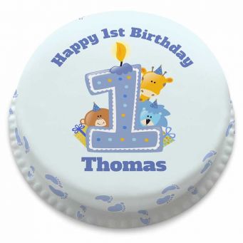 1st Birthday Boy Animal Cake