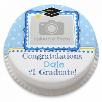 Blue Graduation Cake