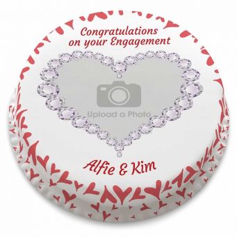 Engagement Photo Cake
