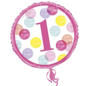 1st birthday girl balloon
