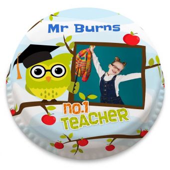 No.1 Teacher Photo Cake