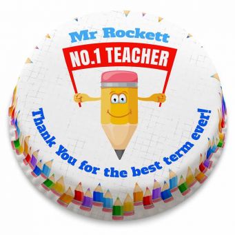 No.1 Teacher Pencil Cake