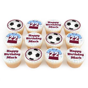 12 West Ham Themed Cupcakes
