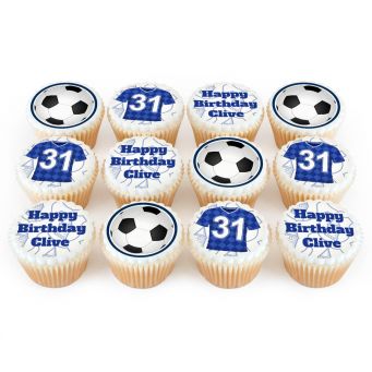 12 Everton FC Themed Cupcakes