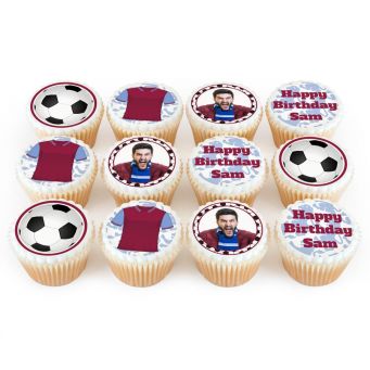 12 Aston Villa Themed Cupcakes