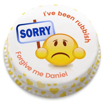 Sorry Emoji Cake