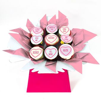 9 Love Heart Cupcakes