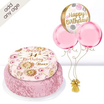 Any Age Rose Birthday Gift Set